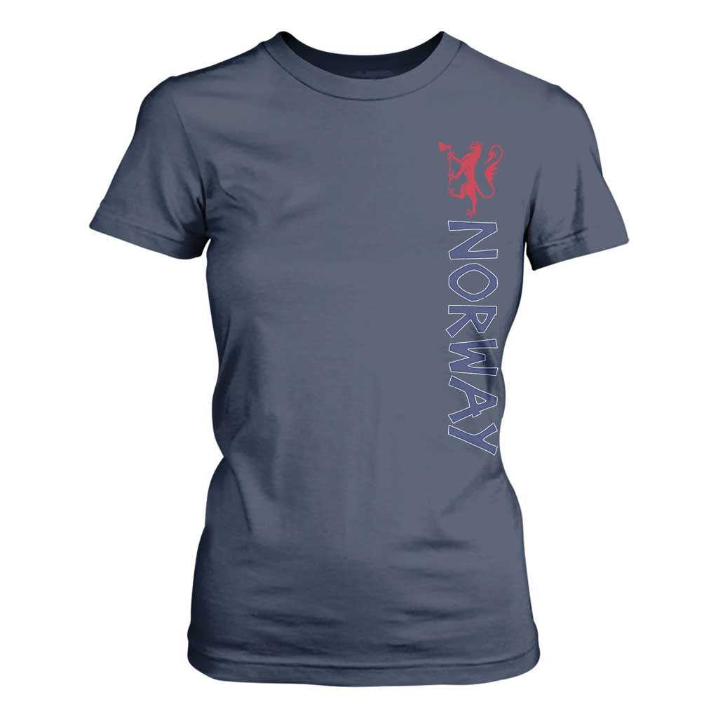 Norway Norwegian Lion Vintage Sports Design Norge Fan T Shirt For Women TS11 Navy Print Your Wear
