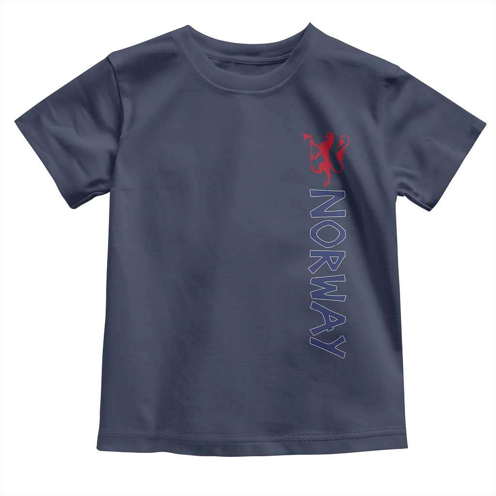 Norway Norwegian Lion Vintage Sports Design Norge Fan Toddler T Shirt TS11 Navy Print Your Wear