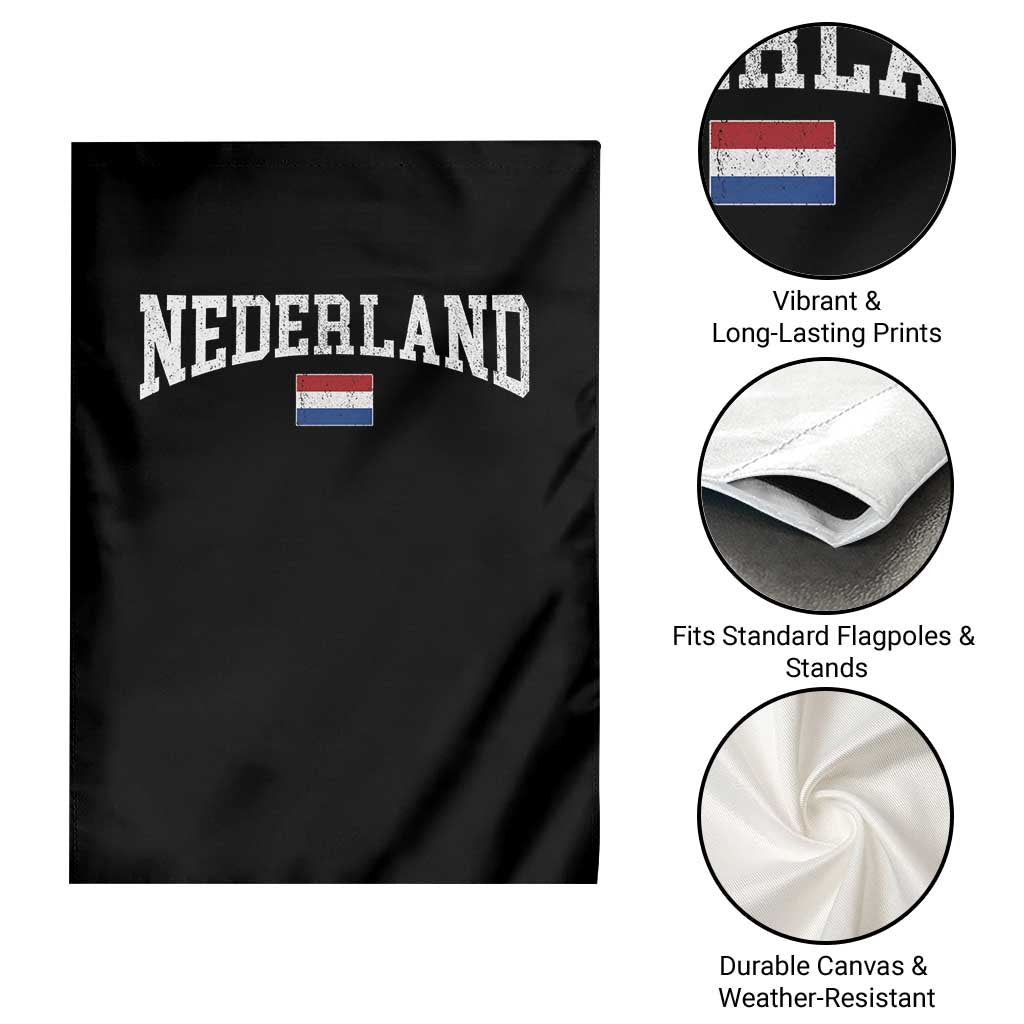 Nederland Sports Throwback Design Garden Flag Vintage Dutch Holland Flag Soccer Jersey Style