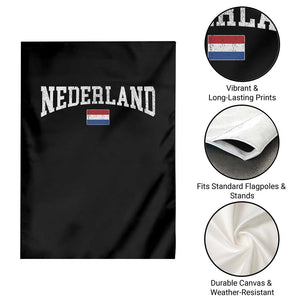 Nederland Sports Throwback Design Garden Flag Vintage Dutch Holland Flag Soccer Jersey Style