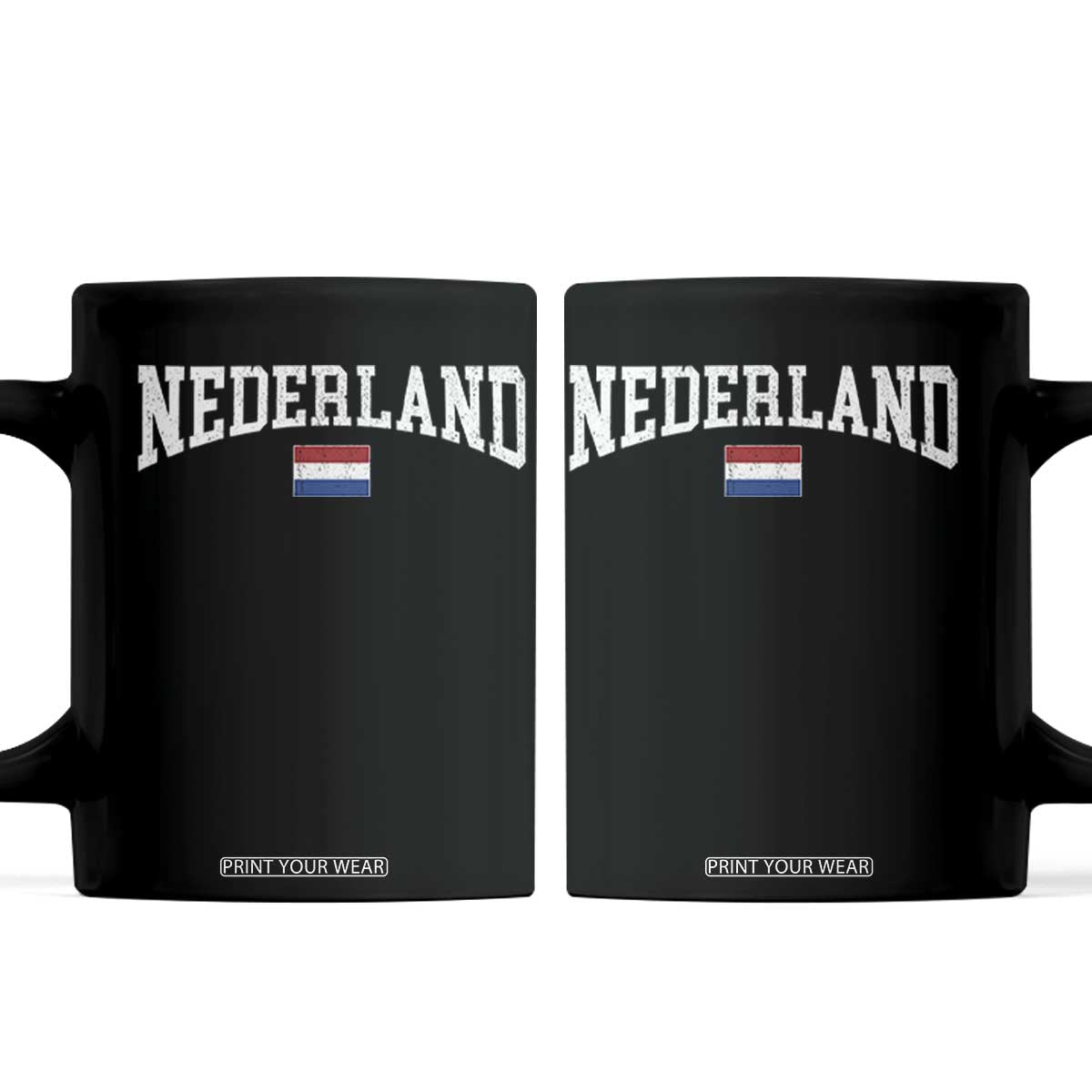 Nederland Sports Throwback Design Coffee Mug Vintage Dutch Holland Flag Soccer Jersey Style
