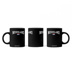 Nederland Sports Throwback Design Coffee Mug Vintage Dutch Holland Flag Soccer Jersey Style