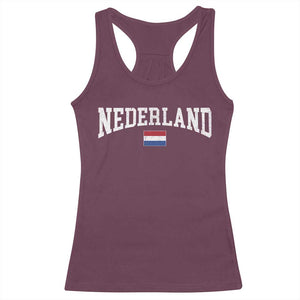 Nederland Sports Throwback Design Racerback Tank Top Vintage Dutch Holland Flag Soccer Jersey Style