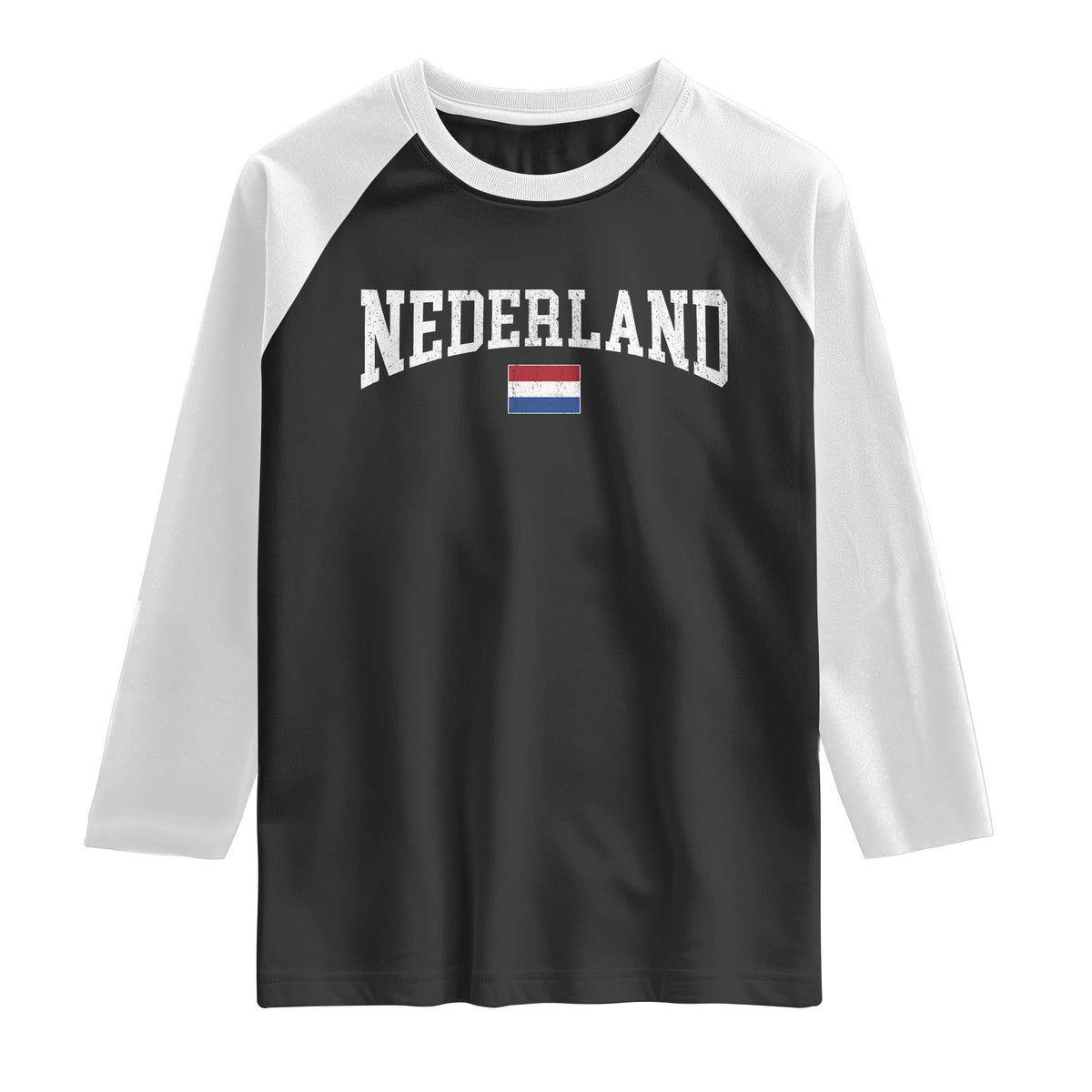 Nederland Sports Throwback Design Raglan Shirt Vintage Dutch Holland Flag Soccer Jersey Style