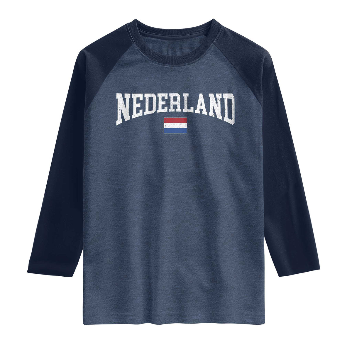 Nederland Sports Throwback Design Raglan Shirt Vintage Dutch Holland Flag Soccer Jersey Style