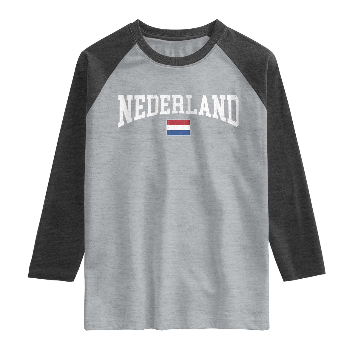 Nederland Sports Throwback Design Raglan Shirt Vintage Dutch Holland Flag Soccer Jersey Style