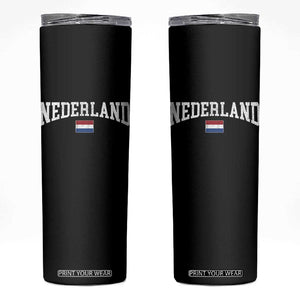 Nederland Sports Throwback Design Skinny Tumbler Vintage Dutch Holland Flag Soccer Jersey Style
