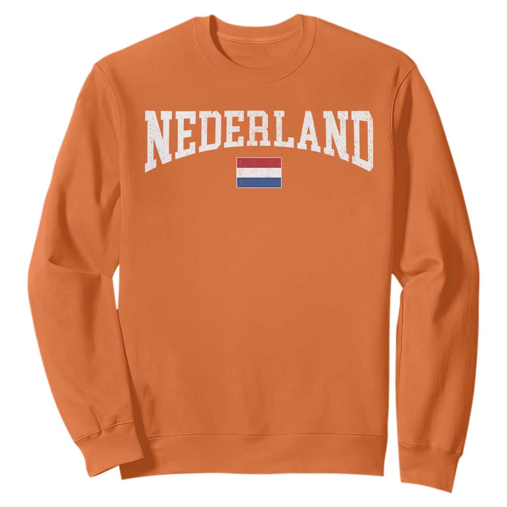 Nederland Sports Throwback Design Sweatshirt Vintage Dutch Holland Flag Soccer Jersey Style