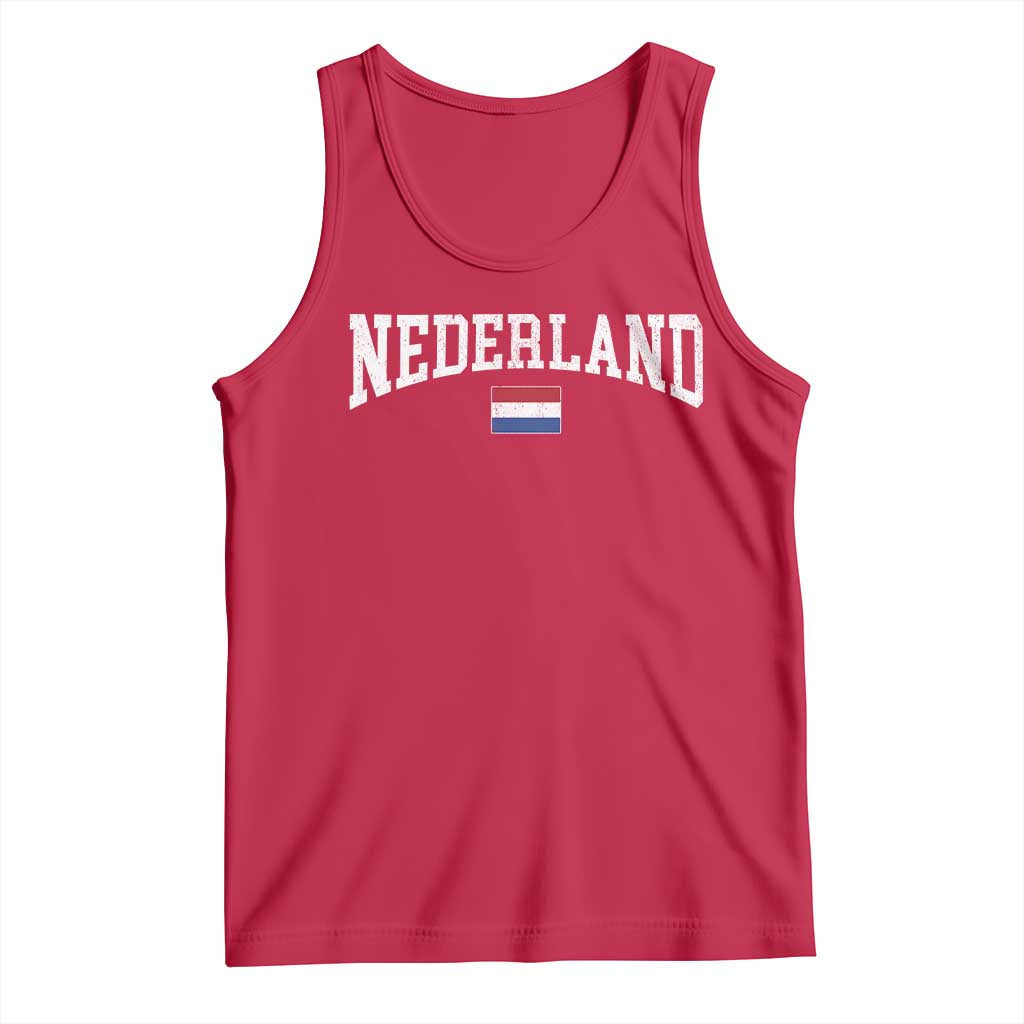 Nederland Sports Throwback Design Tank Top Vintage Dutch Holland Flag Soccer Jersey Style