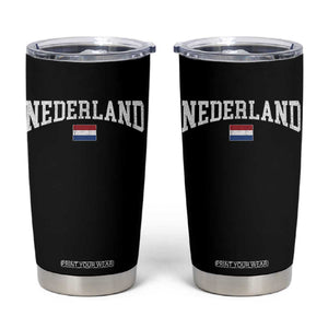 Nederland Sports Throwback Design Tumbler Cup Vintage Dutch Holland Flag Soccer Jersey Style