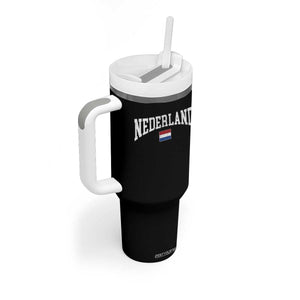 Nederland Sports Throwback Design Tumbler With Handle Vintage Dutch Holland Flag Soccer Jersey Style