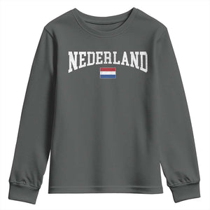Nederland Sports Throwback Design Youth Sweatshirt Vintage Dutch Holland Flag Soccer Jersey Style