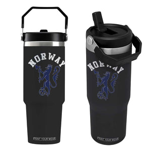 Norway Norwegian Lion Athletic Sports Jersey Style Flip Straw Tumbler