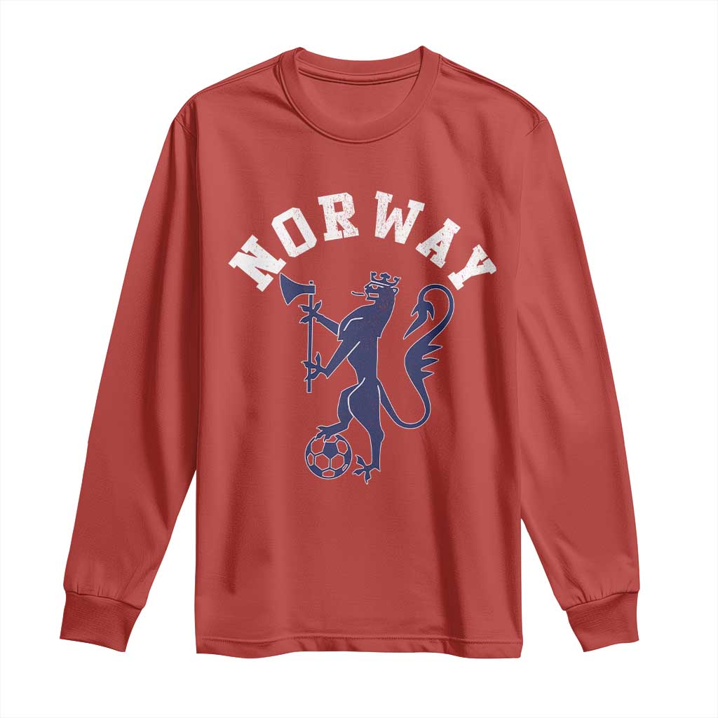 Norway Norwegian Lion Athletic Sports Jersey Style Long Sleeve Shirt TS11 Red Print Your Wear