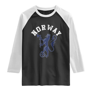 Norway Norwegian Lion Athletic Sports Jersey Style Raglan Shirt