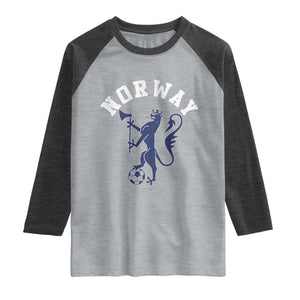 Norway Norwegian Lion Athletic Sports Jersey Style Raglan Shirt