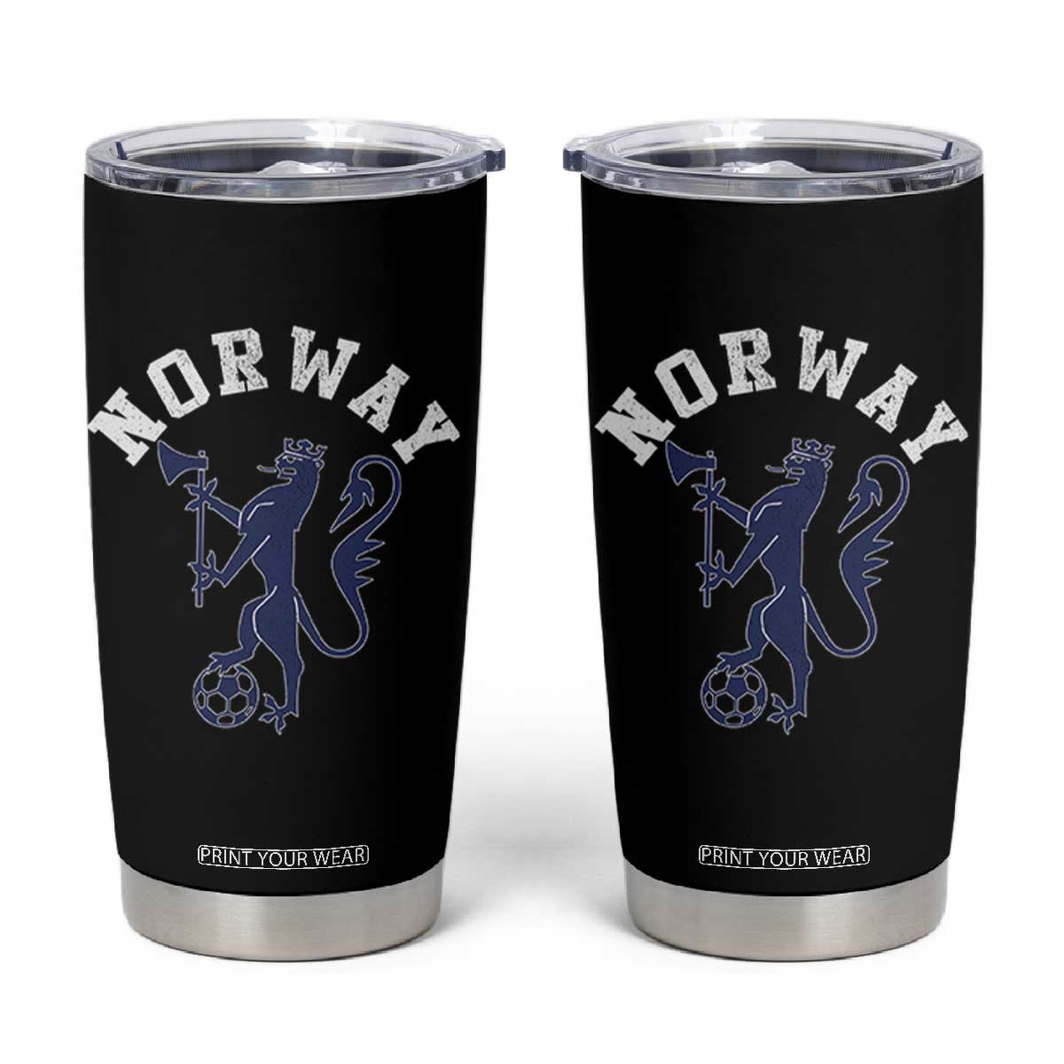Norway Norwegian Lion Athletic Sports Jersey Style Tumbler Cup