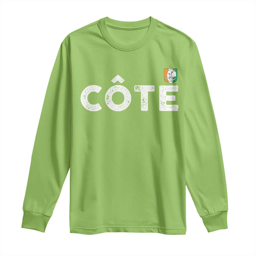 Côte D Ivoire Long Sleeve Shirt Ivory Coast Crest Football Family Matching