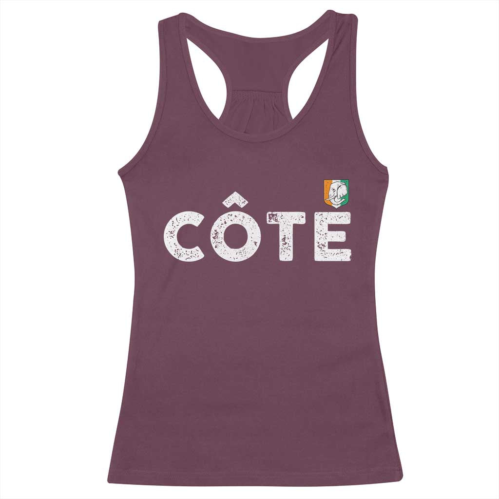 Côte D Ivoire Racerback Tank Top Ivory Coast Crest Football Family Matching
