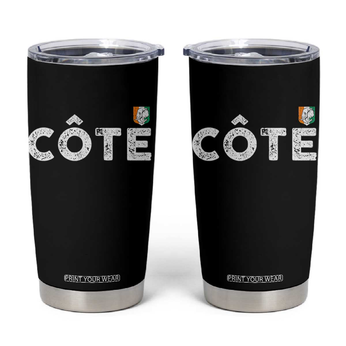 Côte D Ivoire Tumbler Cup Ivory Coast Crest Football Family Matching TS11 Black Print Your Wear