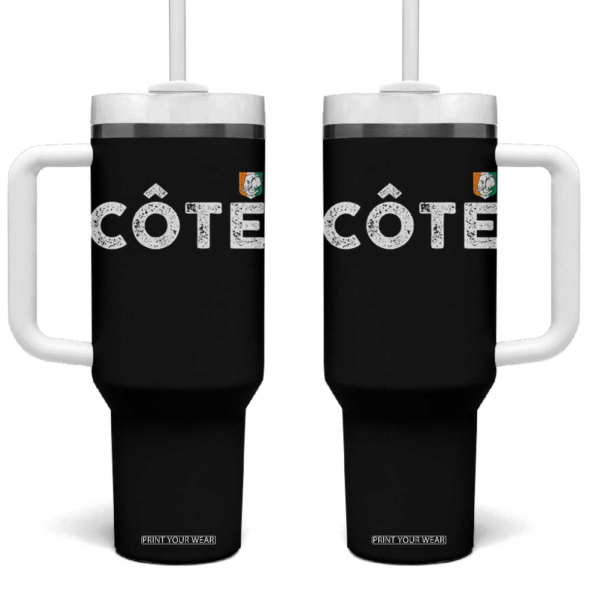 Côte D Ivoire Tumbler With Handle Ivory Coast Crest Football Family Matching