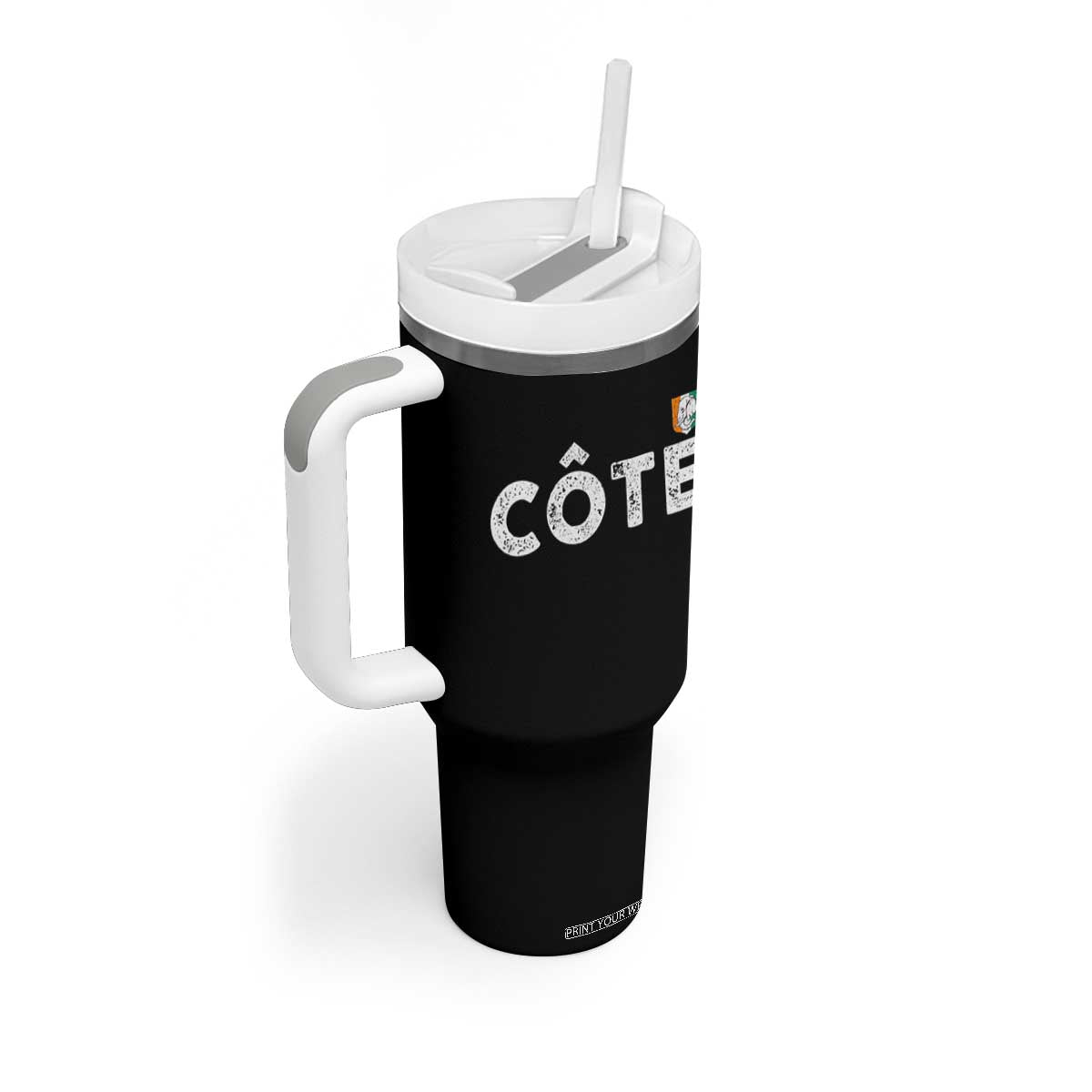 Côte D Ivoire Tumbler With Handle Ivory Coast Crest Football Family Matching