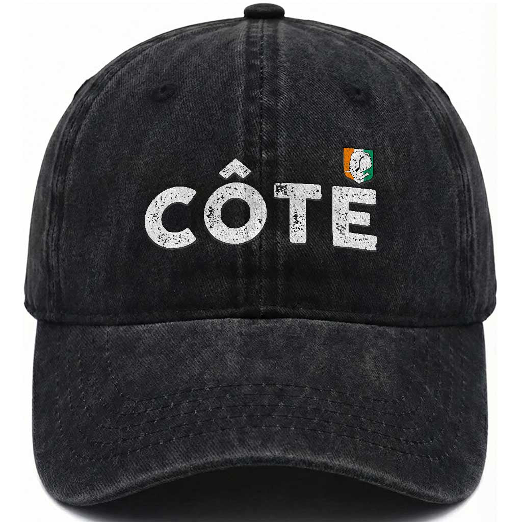 Côte D Ivoire Washed Cotton Baseball Cap Ivory Coast Crest Football Family Matching