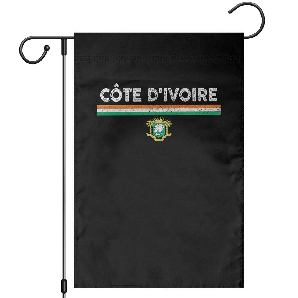 Côte D'ivoire Elephant Sporty Ivory Coast Flag Garden Flag TS11 Black Print Your Wear