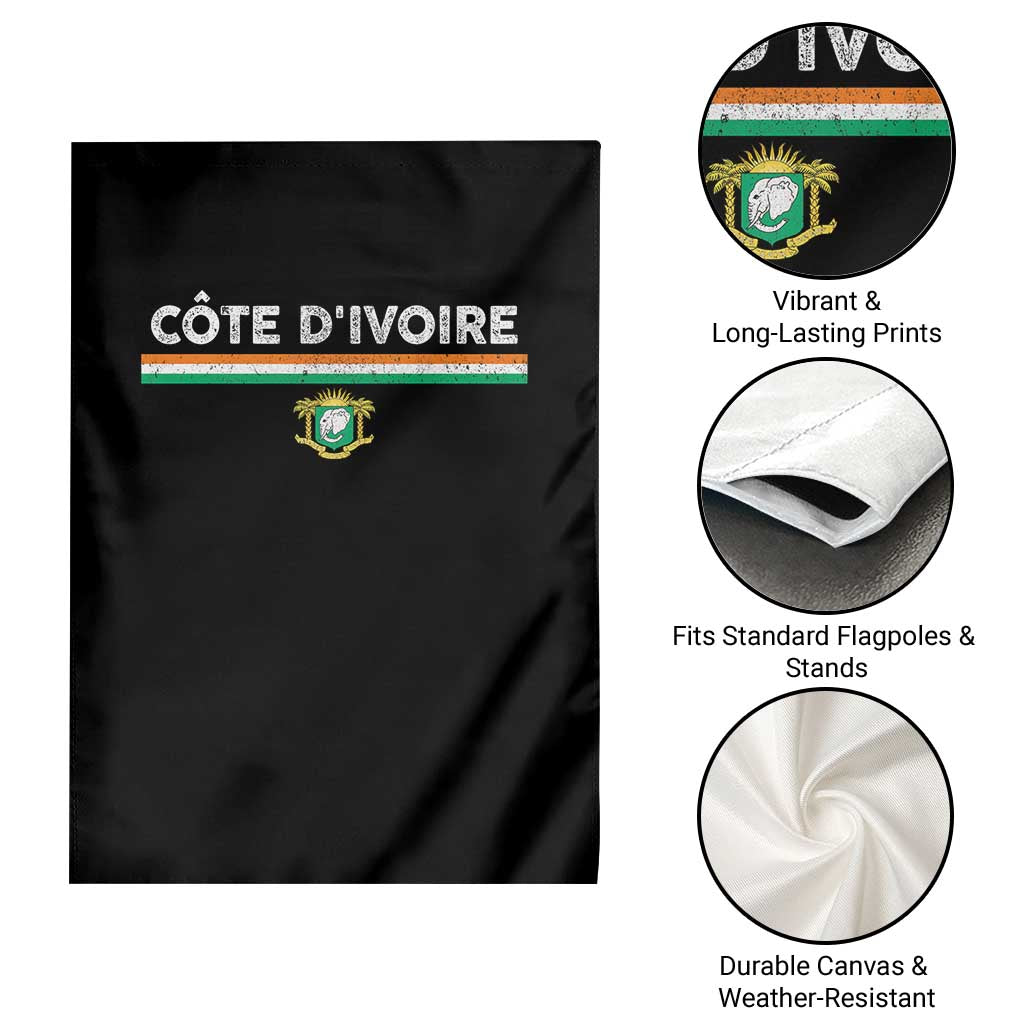 Côte D'ivoire Elephant Sporty Ivory Coast Flag Garden Flag TS11 Print Your Wear