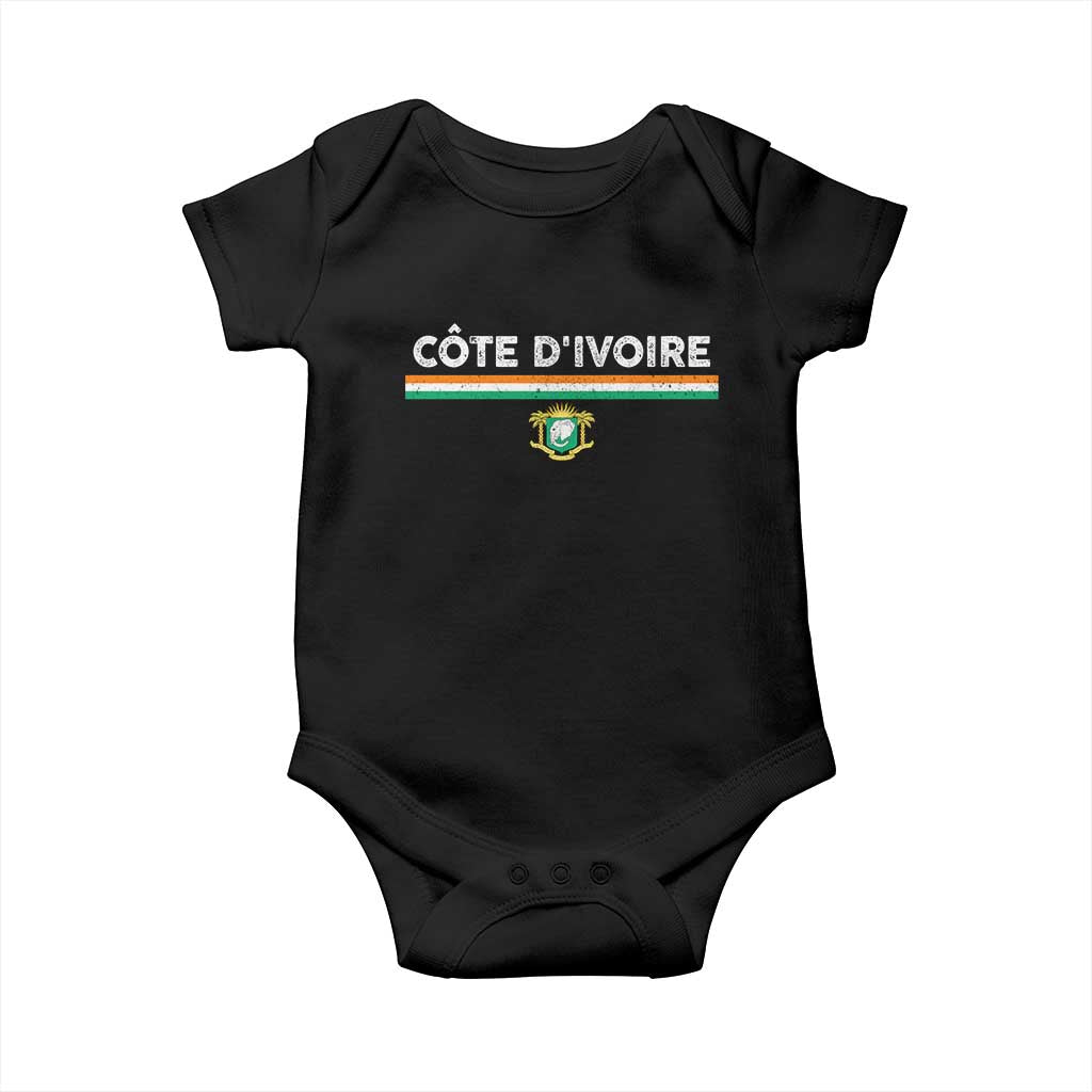 Côte D'ivoire Elephant Sporty Ivory Coast Flag Baby Onesie