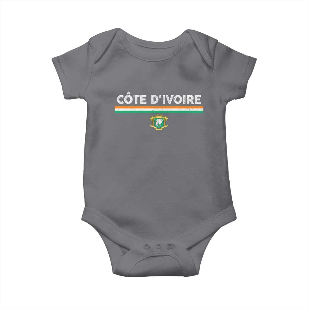 Côte D'ivoire Elephant Sporty Ivory Coast Flag Baby Onesie