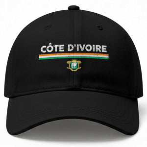 Côte D'ivoire Elephant Sporty Ivory Coast Flag Baseball Cap