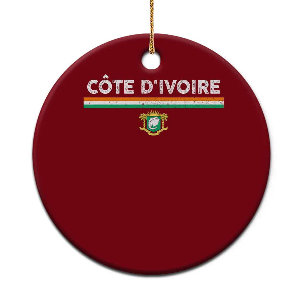 Côte D'ivoire Elephant Sporty Ivory Coast Flag Ceramic Ornament
