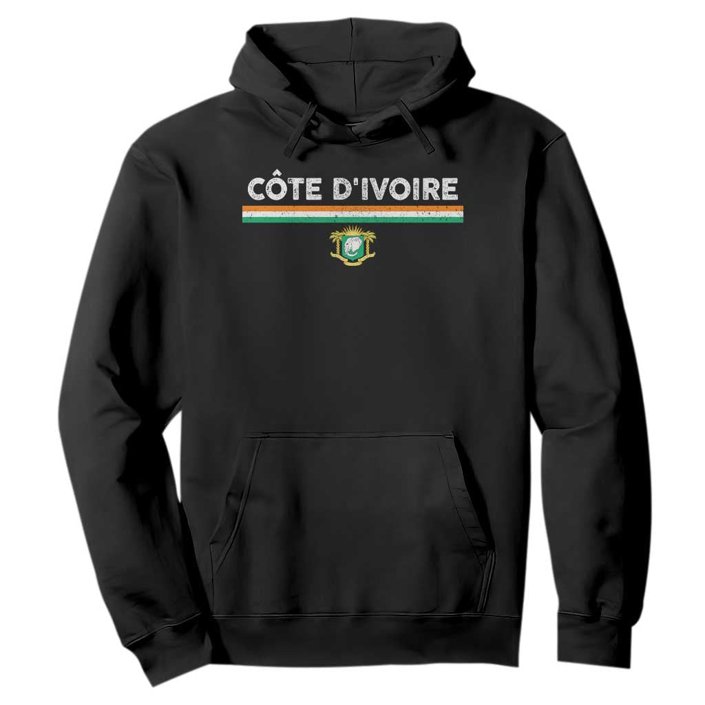 Côte D'ivoire Elephant Sporty Ivory Coast Flag Hoodie