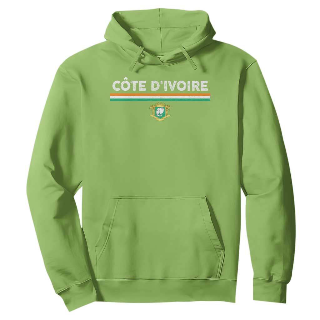 Côte D'ivoire Elephant Sporty Ivory Coast Flag Hoodie