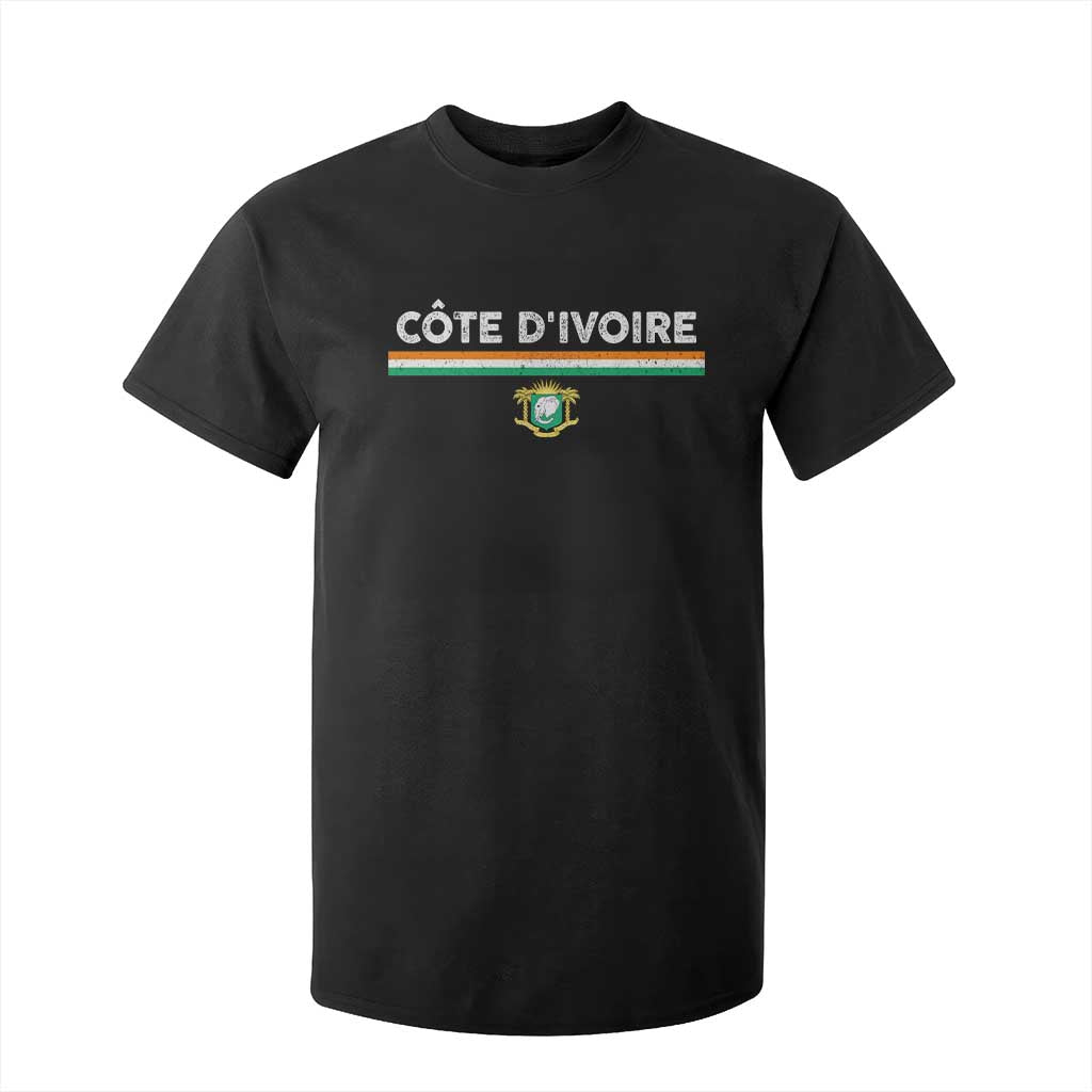 Côte D'ivoire Elephant Sporty Ivory Coast Flag T Shirt For Kid