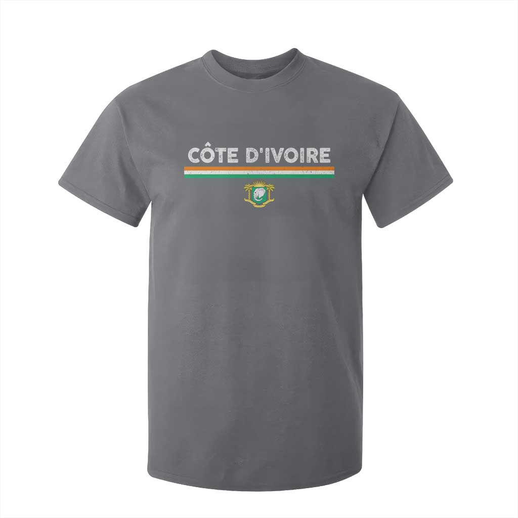Côte D'ivoire Elephant Sporty Ivory Coast Flag T Shirt For Kid