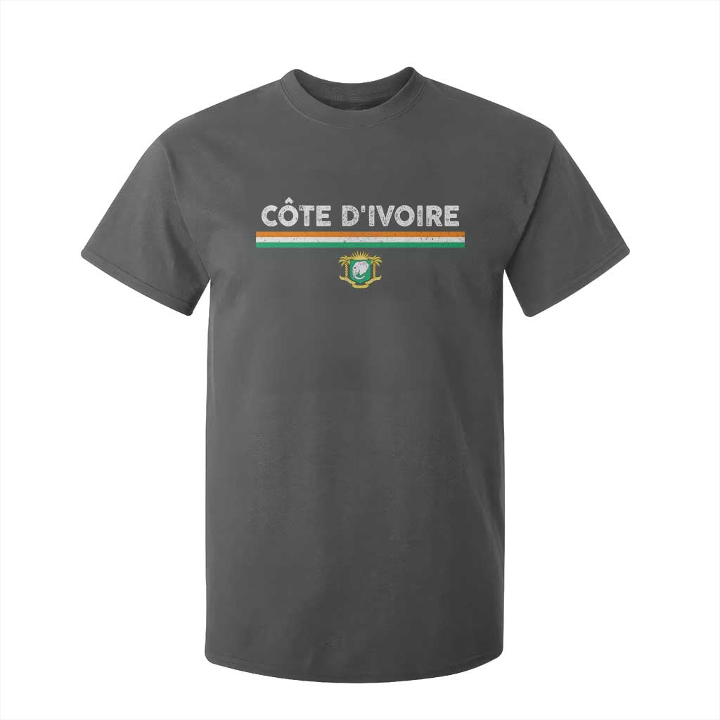 Côte D'ivoire Elephant Sporty Ivory Coast Flag T Shirt For Kid