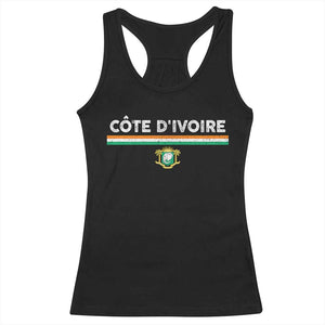 Côte D'ivoire Elephant Sporty Ivory Coast Flag Racerback Tank Top
