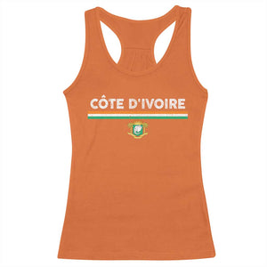Côte D'ivoire Elephant Sporty Ivory Coast Flag Racerback Tank Top