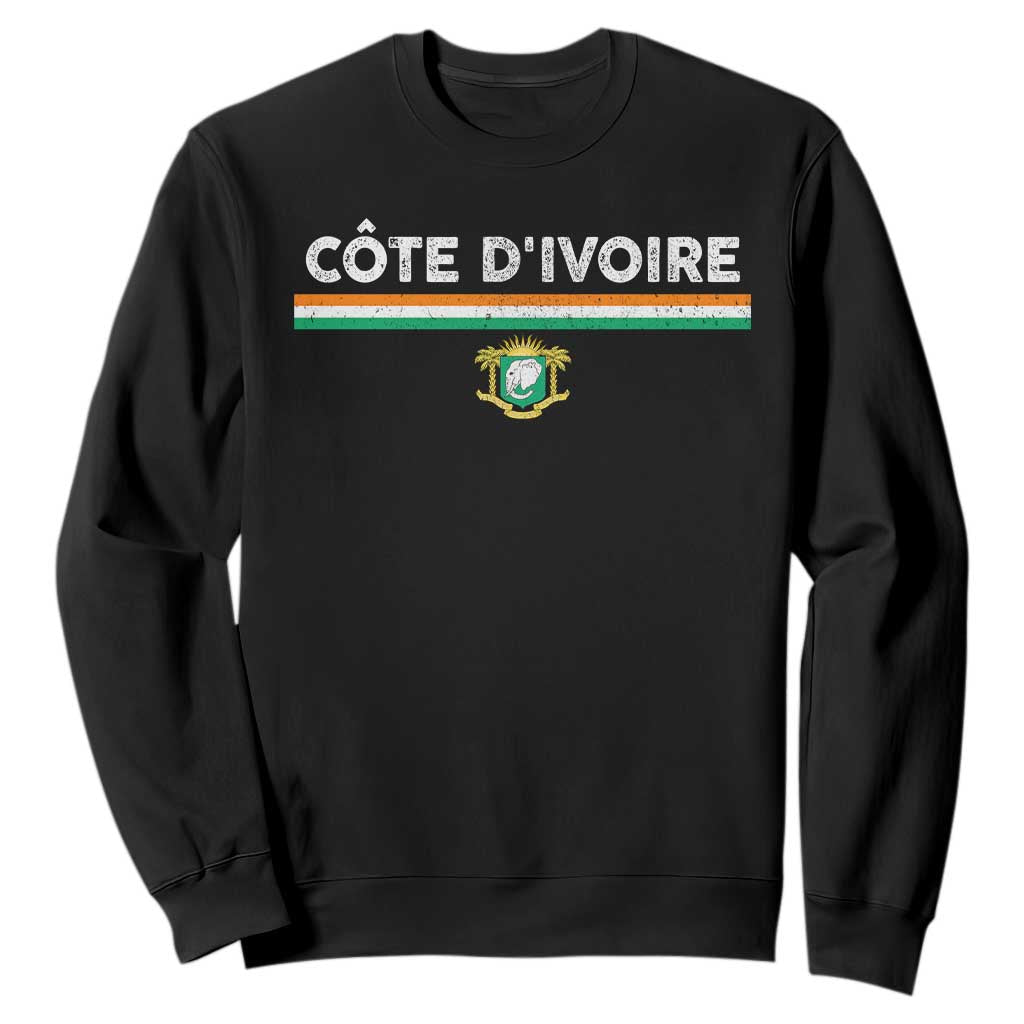 Côte D'ivoire Elephant Sporty Ivory Coast Flag Sweatshirt