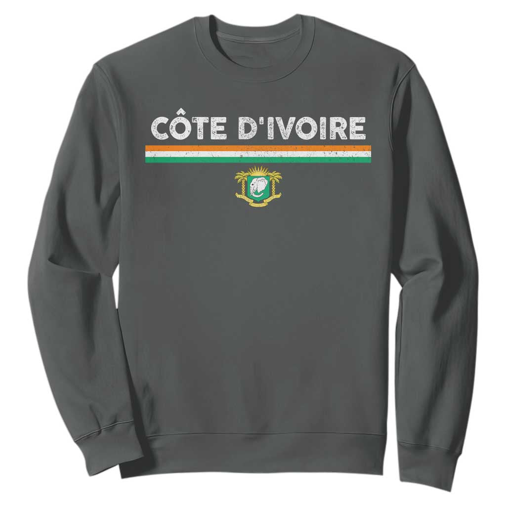 Côte D'ivoire Elephant Sporty Ivory Coast Flag Sweatshirt