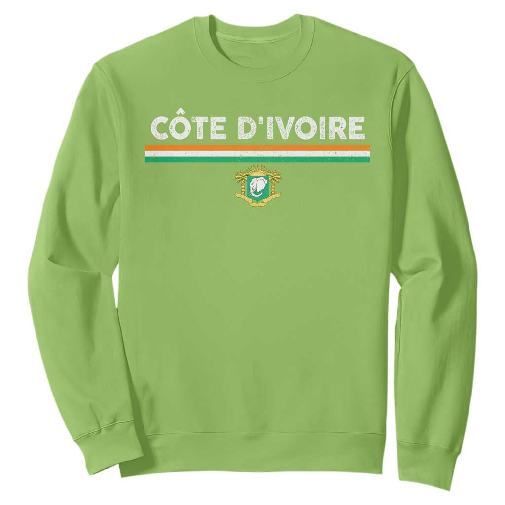 Côte D'ivoire Elephant Sporty Ivory Coast Flag Sweatshirt