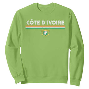 Côte D'ivoire Elephant Sporty Ivory Coast Flag Sweatshirt