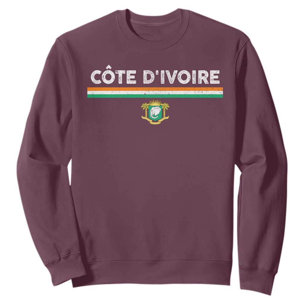 Côte D'ivoire Elephant Sporty Ivory Coast Flag Sweatshirt