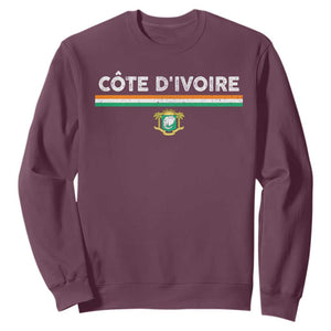 Côte D'ivoire Elephant Sporty Ivory Coast Flag Sweatshirt