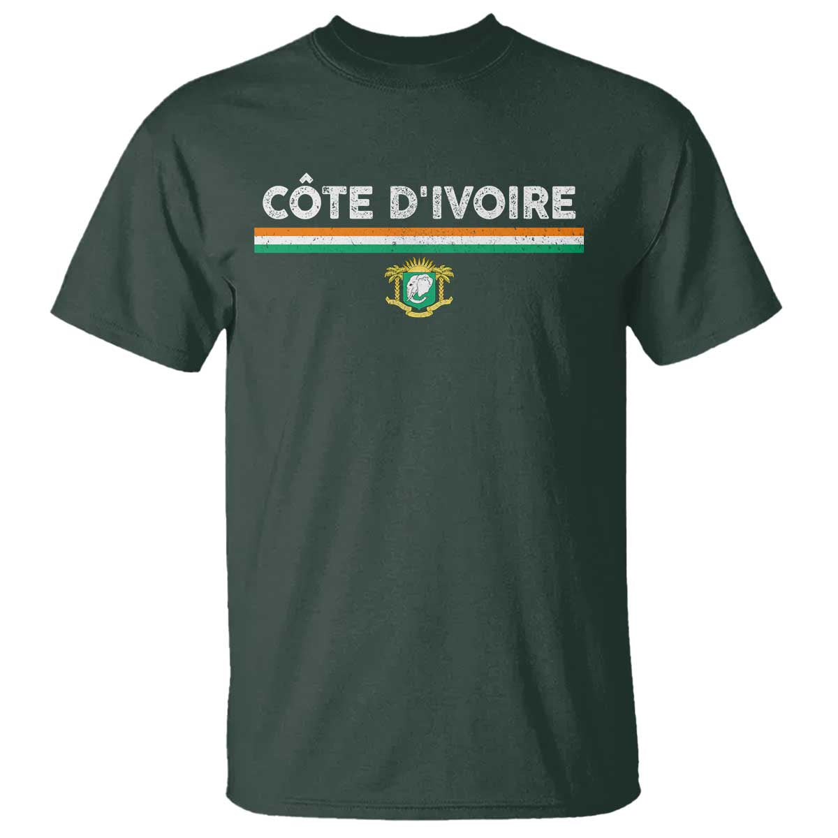 Côte D'ivoire Elephant Sporty Ivory Coast Flag T Shirt