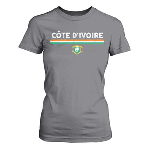 Côte D'ivoire Elephant Sporty Ivory Coast Flag T Shirt For Women