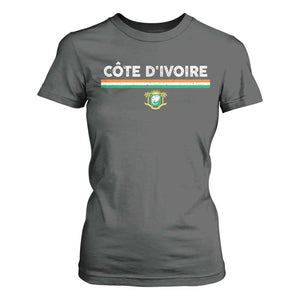 Côte D'ivoire Elephant Sporty Ivory Coast Flag T Shirt For Women