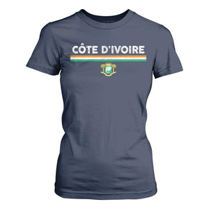 Côte D'ivoire Elephant Sporty Ivory Coast Flag T Shirt For Women